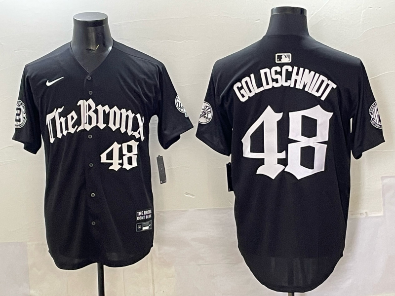 Men New York Yankees 48 Goldschmidt black MLB 2025 Nike jersey 001
